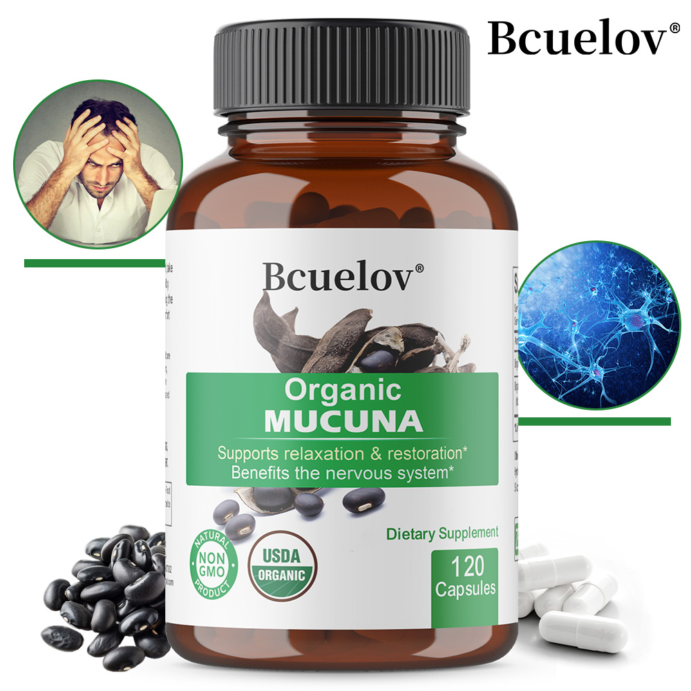 Tulsi Holy Basil - Capsule di Mucuna biologiche - Supporta