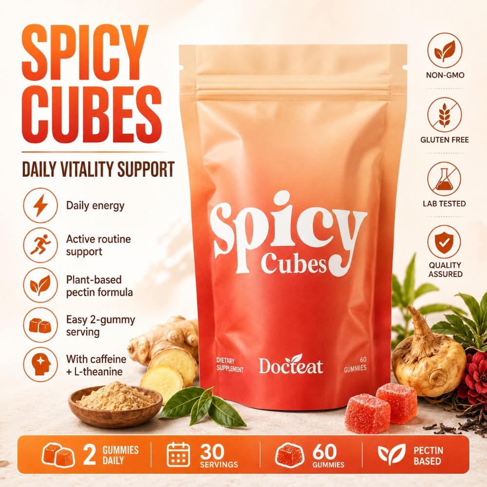Wellness Herbal Tea Blends - Docteat Spicy Cubes Gummies 60 Pezzi