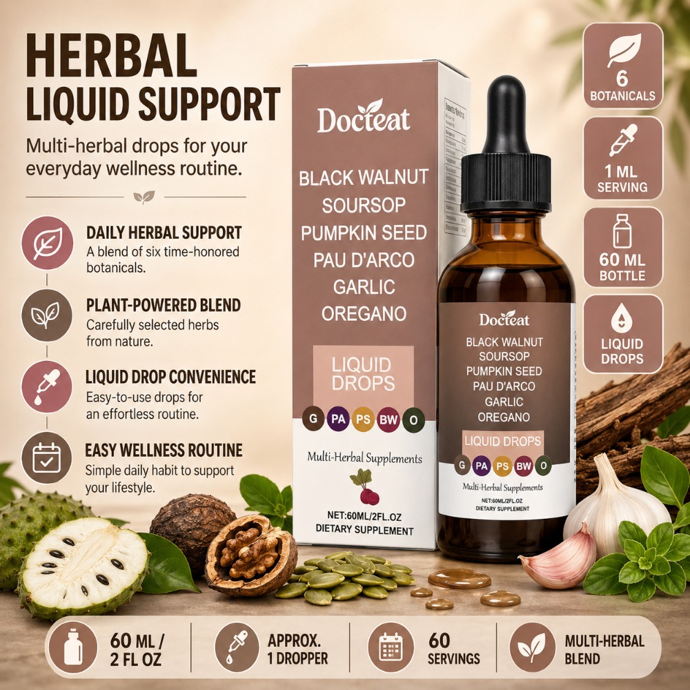 Herbal Wellness Liquid - Docteat Gocce Liquide di Noce Nera