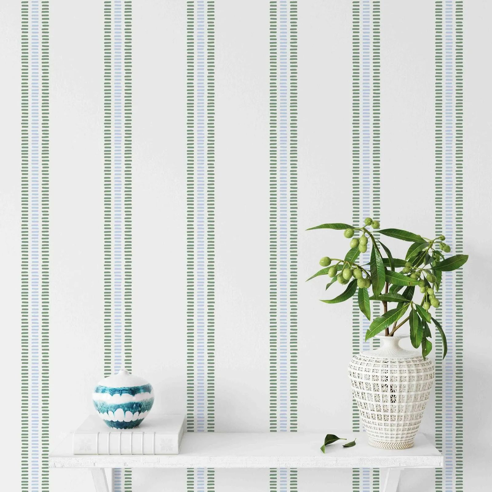Herbal Wallpaper - Strisce estive in morbido carta da