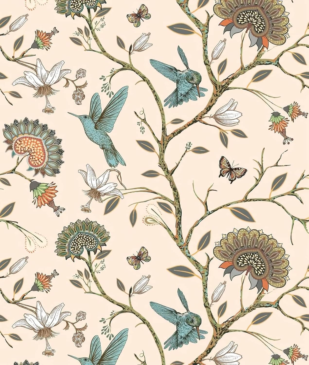 Herbal Wallpaper - Carta da parati per uccelli Carta