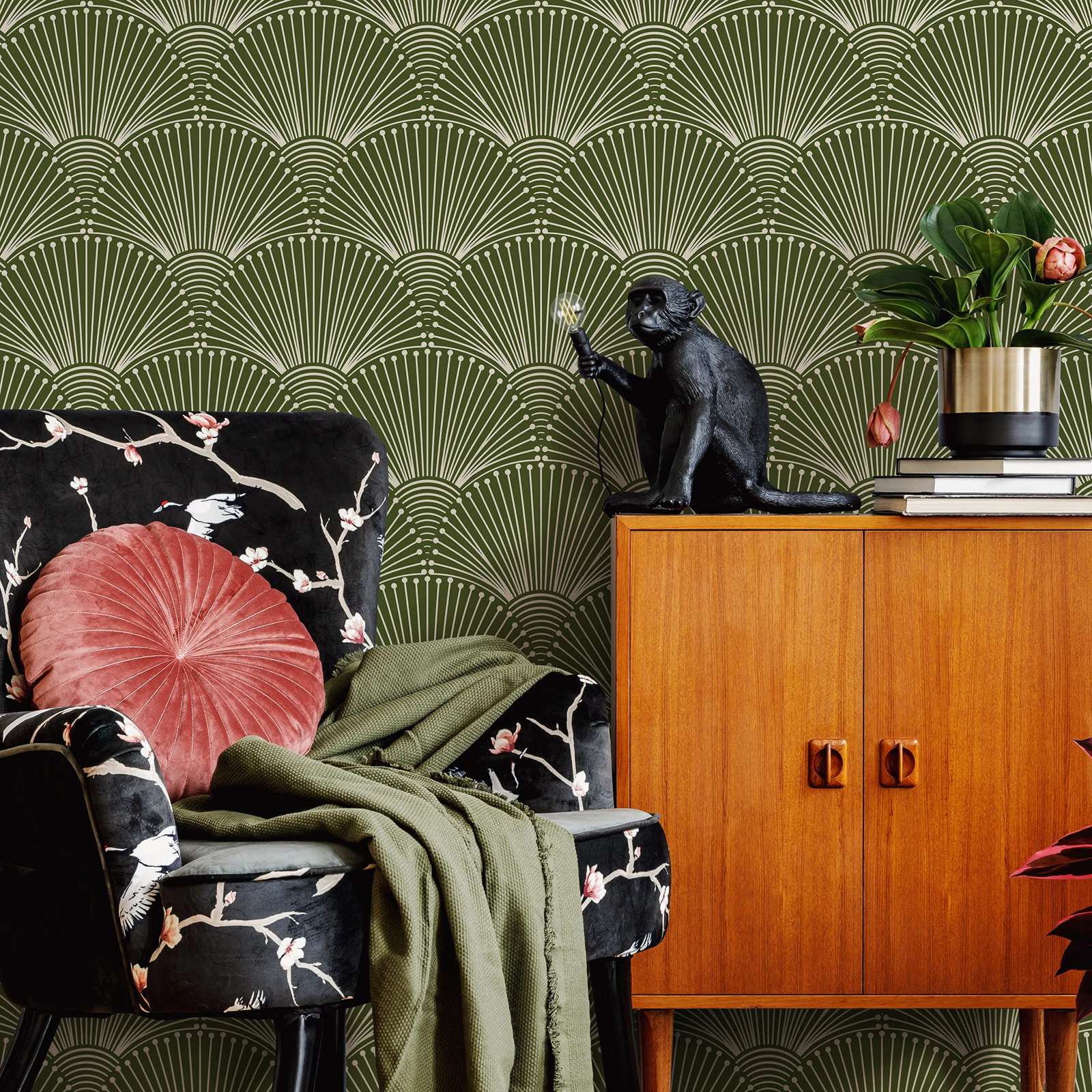 Carta da parati moderna verde  - Herbal Wallpaper recensione e prezzo